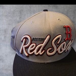 New Era Boston Red Sox Tan and Black Cap